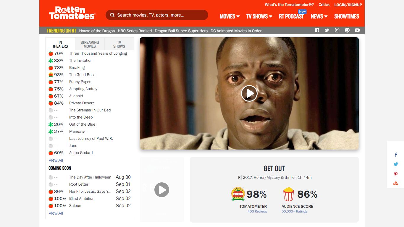 Get Out - Rotten Tomatoes